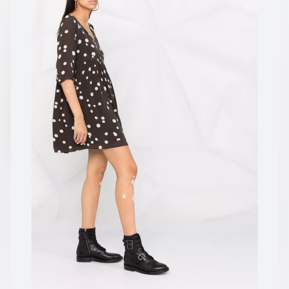 ba&sh Dalia Dress Polka Dot Black Dress. Size EU 2 US Medium.
